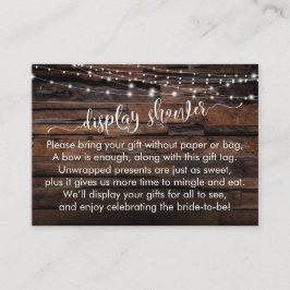 Tarjeta de regalo de ducha de novia con pantalla d