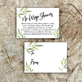 Tarjeta de regalo de ducha de novia sin envolver d