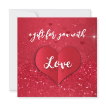 Tarjeta de regalo de El día de San Valentín del co