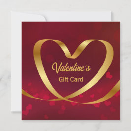 Tarjeta de regalo de El día de San Valentín rojo d