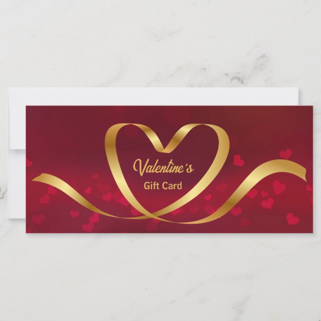 Tarjeta de regalo de El día de San Valentín rojo H (Anverso)