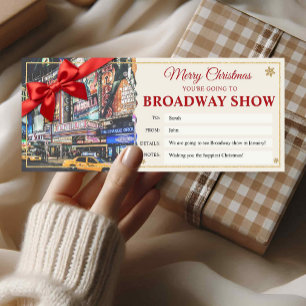 Tarjeta de regalo de entrada para espectáculo de B
