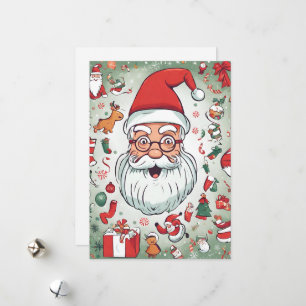 Tarjeta de regalo de feliz Navidad de Santa
