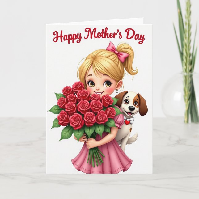 Tarjeta de regalo de flor de lunares (Anverso)