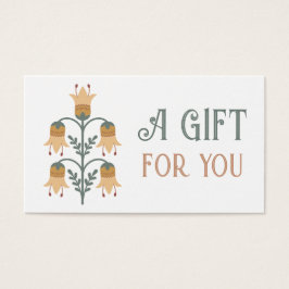 tarjeta de regalo de flores de arte folclórico ama