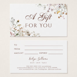 Tarjeta de regalo de Flores salvajes