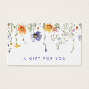 Tarjeta de regalo de flores silvestres