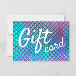 tarjeta de regalo de fondo de escalas de sirena