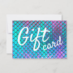 tarjeta de regalo de fondo de escalas de sirena