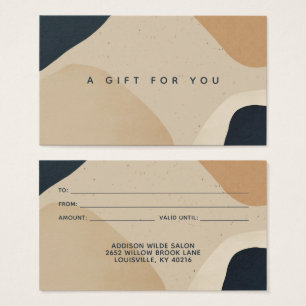 Tarjeta de regalo de formas abstractas modernas az