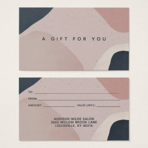 Tarjeta de regalo de formas abstractas modernas az