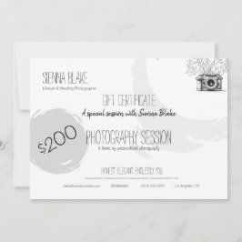 Tarjeta de regalo de fotografía botánica minimalis