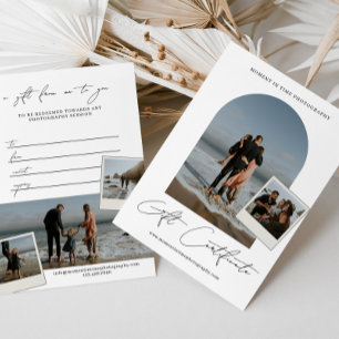Tarjeta de regalo de fotos instantáneas minimalist