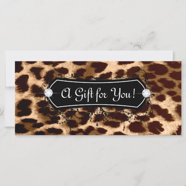 Tarjeta de regalo de joyería de moda Leopard (Anverso)