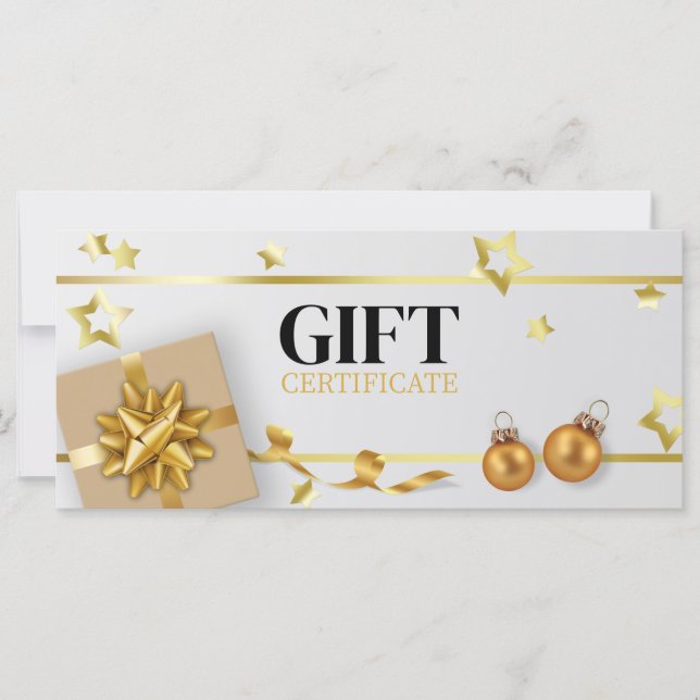 Tarjeta de regalo de la cinta de lujo Gold Navidad (Anverso)