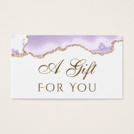 Tarjeta de regalo de lavanda violeta agate