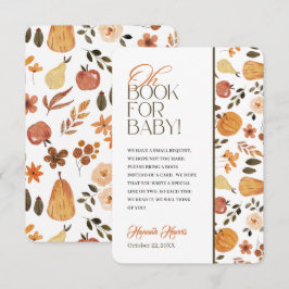 Tarjeta de regalo de libro para baby shower con te