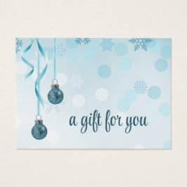 Tarjeta de regalo de los adornos navideños Blue Fa