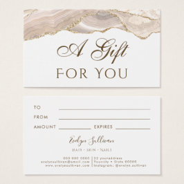 Tarjeta de regalo de marfil Gold Agate