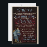 tarjeta de regalo de marido .zazzle.tarjeta de nav<br><div class="desc">Expresa tu profundo amor y aprecio por tu esposa con este sincero poster de "A mi esposa". Con un conmovedor mensaje de amor,  compromiso y gratitud,  esta hermosa imagen es perfecta para aniversarios,  cumpleaños,  El día de San Valentín,  o simplemente para mostrar lo que significa para ti.</div>