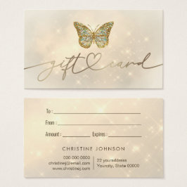 tarjeta de regalo de mariposa