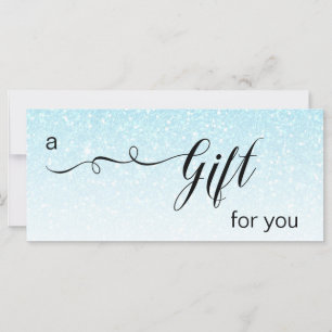 *~* Tarjeta de regalo de moda de Pastel Aqua Blue 