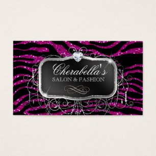 Tarjeta de regalo de moda Nail Salon Zebra Purpuri