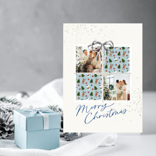 Tarjeta de regalo de Navidad con 2 fotos Rudolph F