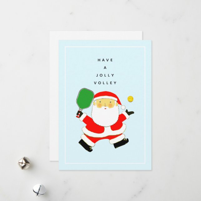 Tarjeta de regalo de Navidad de Pickleball (Anverso/Reverso In Situ)