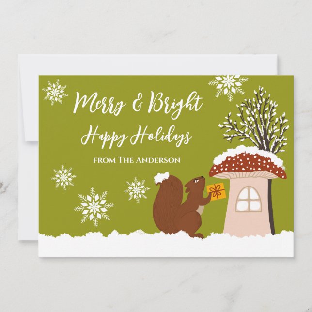 Tarjeta de regalo de Navidad de vacaciones de invi (Anverso)