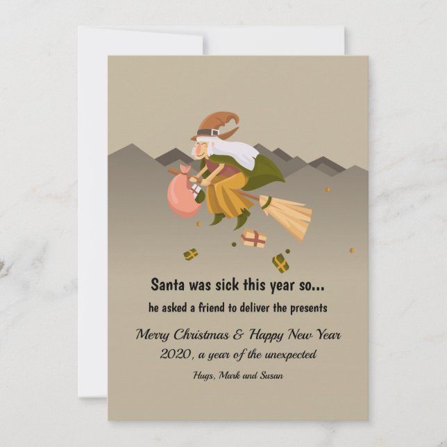 Tarjeta de regalo de Navidad para brujas (Anverso)