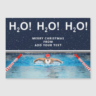 Tarjeta de regalo de Navidad para nadar