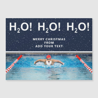 Tarjeta de regalo de Navidad para nadar