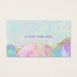 Tarjeta de regalo de negocios de piedra preciosa d