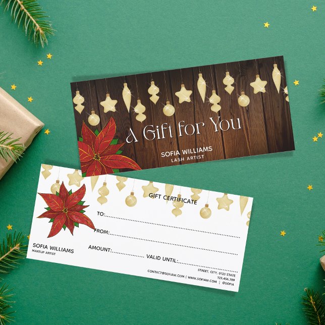 Tarjeta de regalo de ornamentos navideños de Poins (Subido por el creador)