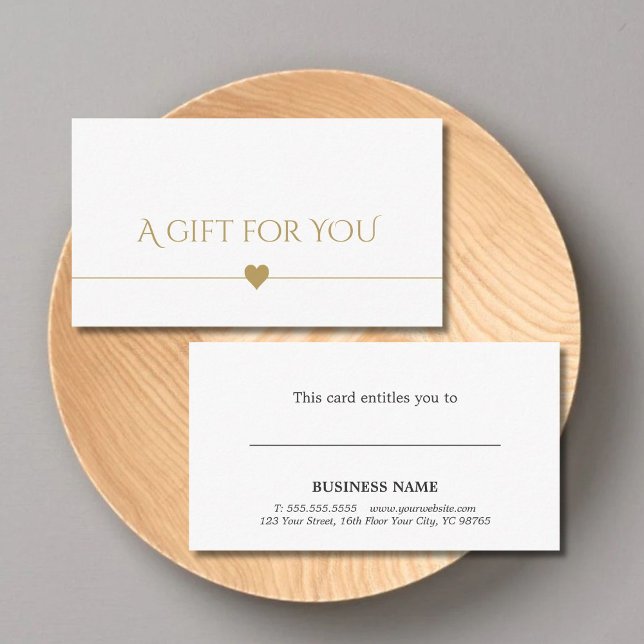 Tarjeta de regalo de oro simple y elegante de colo (Subido por el creador)