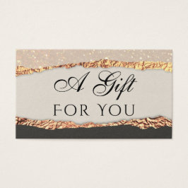 Tarjeta de regalo de papel de brillantez negro dor