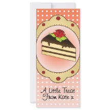 Tarjeta de regalo de pastel de té y golosinas con 