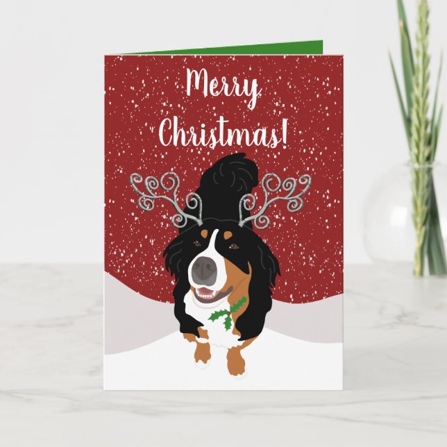 Tarjeta de regalo de perro de montaña Bernese para (Anverso)