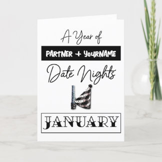 Tarjeta de regalo de personalizable para una noche