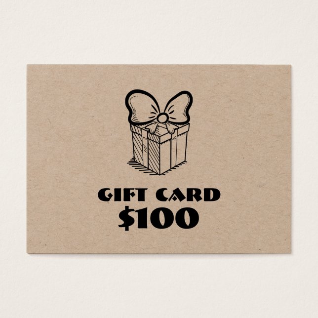 Tarjeta de regalo de Personalizado de negocios (Frente)