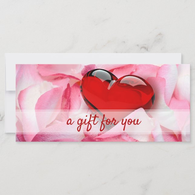 Tarjeta de regalo de Petals para Rosa de El día de (Anverso)