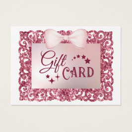 Tarjeta de regalo de plegado de marco rosado