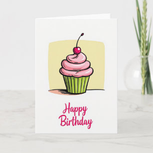 Tarjeta de regalo de postre helado alegre