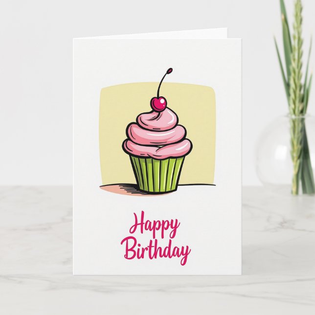 Tarjeta de regalo de postre helado alegre (Anverso)
