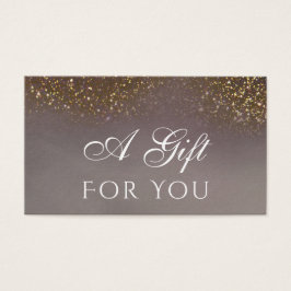 tarjeta de regalo de purpurina líquido