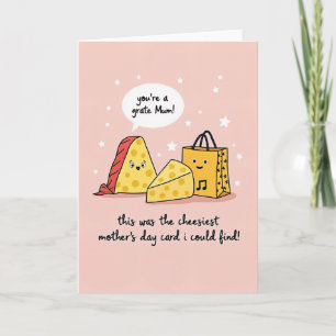Tarjeta de regalo de queso del día de las madres