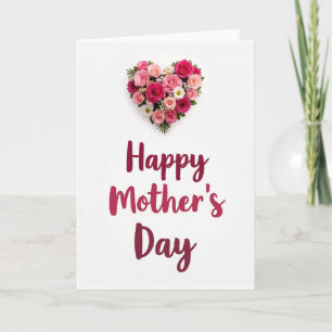 Tarjeta de regalo de ramo Corazón a Rayas