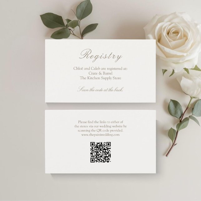 Tarjeta de regalo de registro de boda con código Q (Subido por el creador)