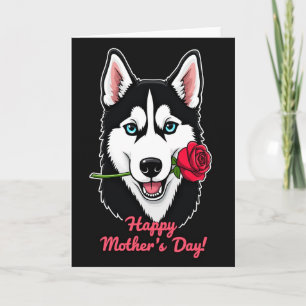 Tarjeta de regalo de rosa para el día feliz de la